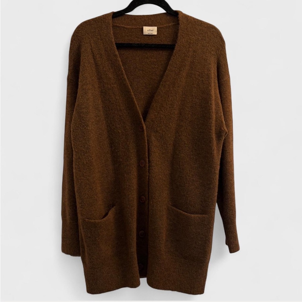 Aritzia (Wilfred) Brown Button-Front Cardigan